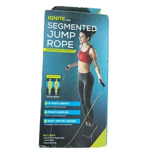 IGNITE SPRI Jump‎ Rope Segmented Professional Grade 9 ft - NEW Black/Yellow